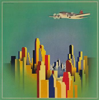 GENE WALTHER (1910-1968).  [TWA TRAVEL]. Group of three calendar backs. 1941. Each approximately 17x16 inches, 43¼x40½ cm.